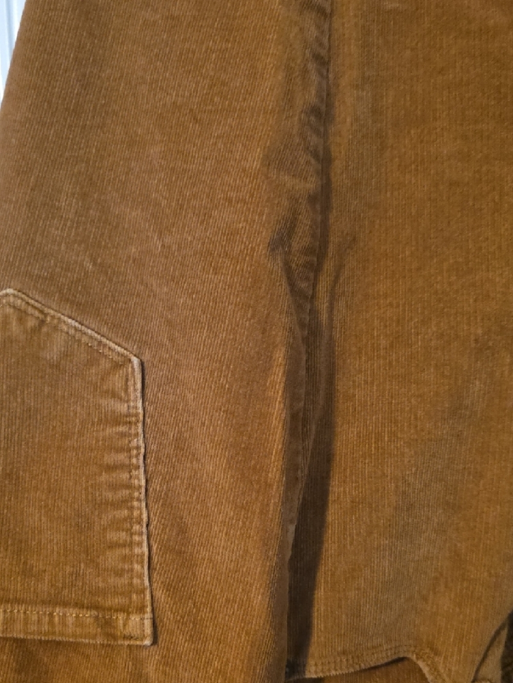 Corduroy Pants in Caramel Brown with Blue Label